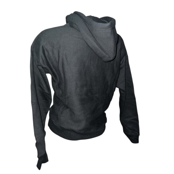 Champion Power Blend Long Sleeve Warm Hoodie Sweatshirt Sz Medium Black Kangaroo - Picture 7 of 11